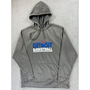Detroit Pistons NBA Warmup‎ Hoodie Sweatshirt (Men's XL) Gray